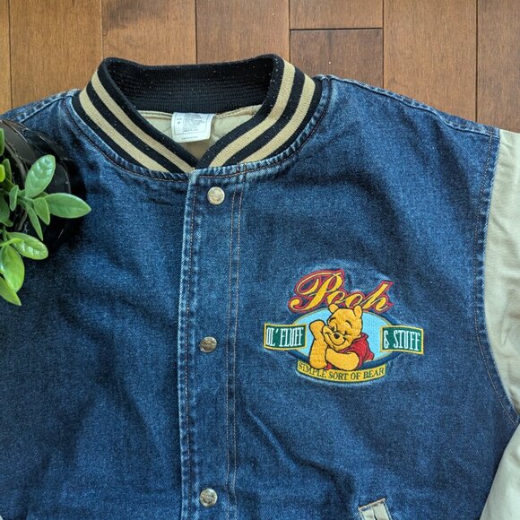 WINNIE THE POOH VINTAGE DENIM VARISTY JACKET - Picture 4 of 8